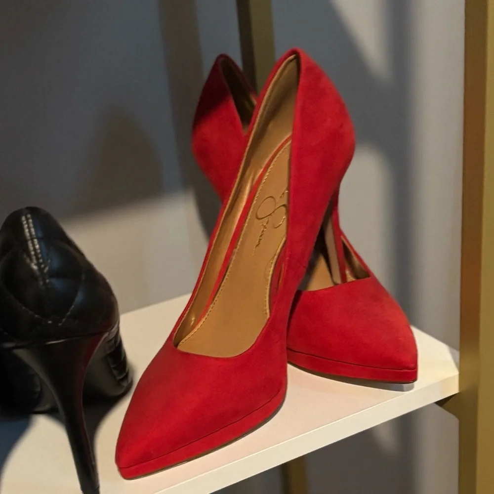 Jessica Simpson Red Heels - Picture 2 of 5